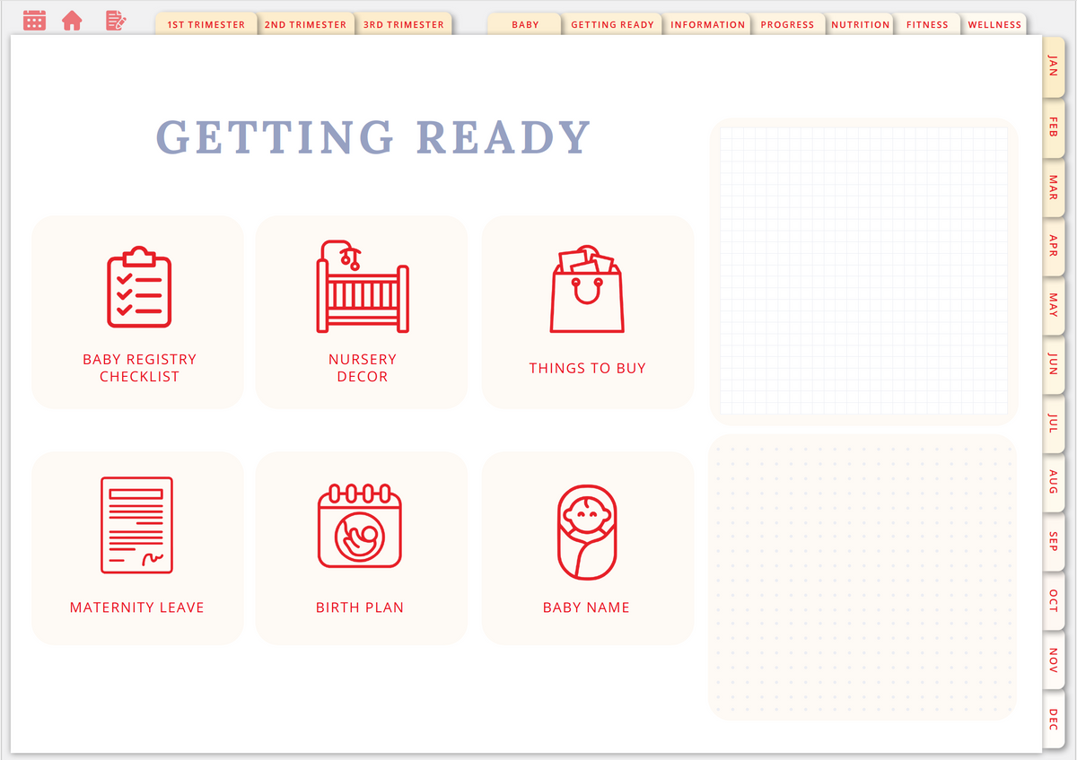 Wholesome Linen Ultimate Pregnancy Planner | Digital Maternity &amp; Baby Organizer | Comprehensive &amp; Hyperlinked PDF - Wholesome Linen